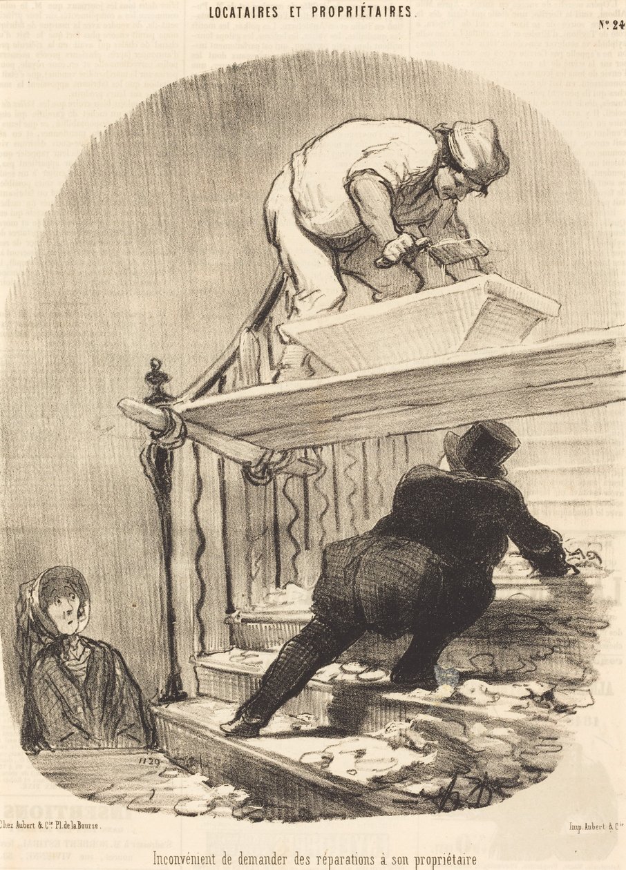 Inconvénient de demander des réparations... - Honoré Daumier