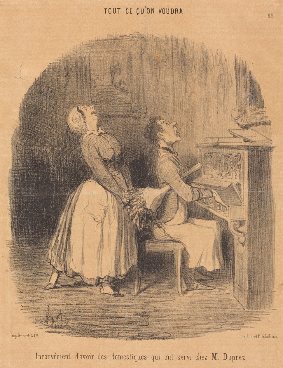 Inconvénient... des domestiques qui ont servi chez M. Duprez - Honoré Daumier