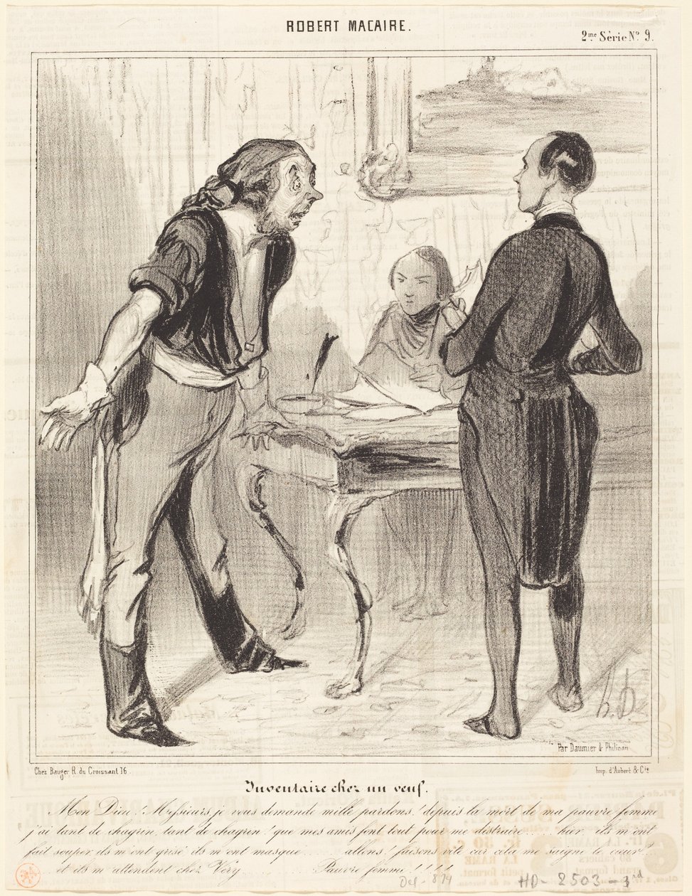 Inventaire chez un veuf - Honoré Daumier