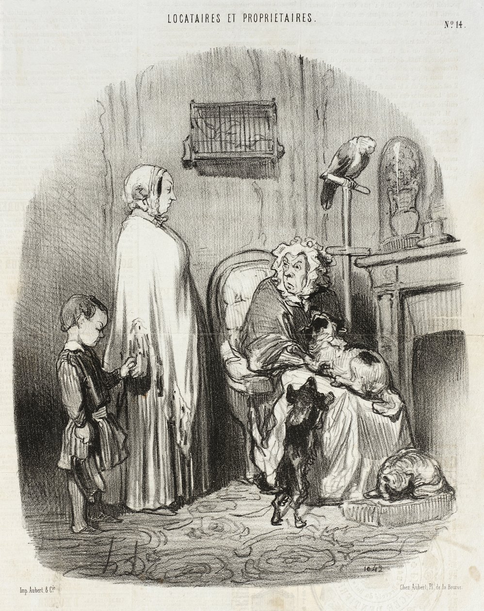 Je ne loue pas aux gens qui ont des enfants!... - Honoré Daumier