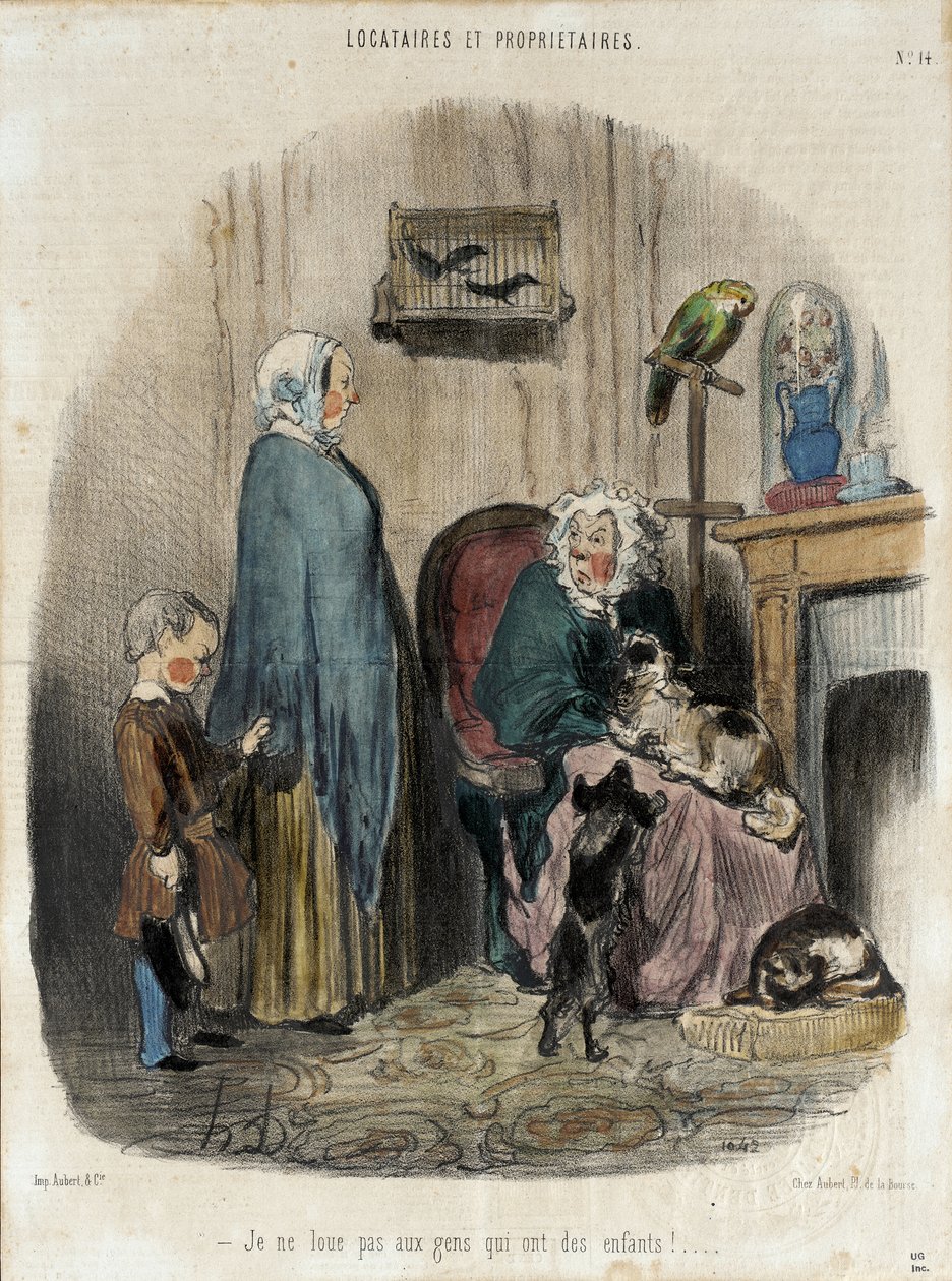 Je ne loue pas aux gens qui ont des enfants! - Honoré Daumier