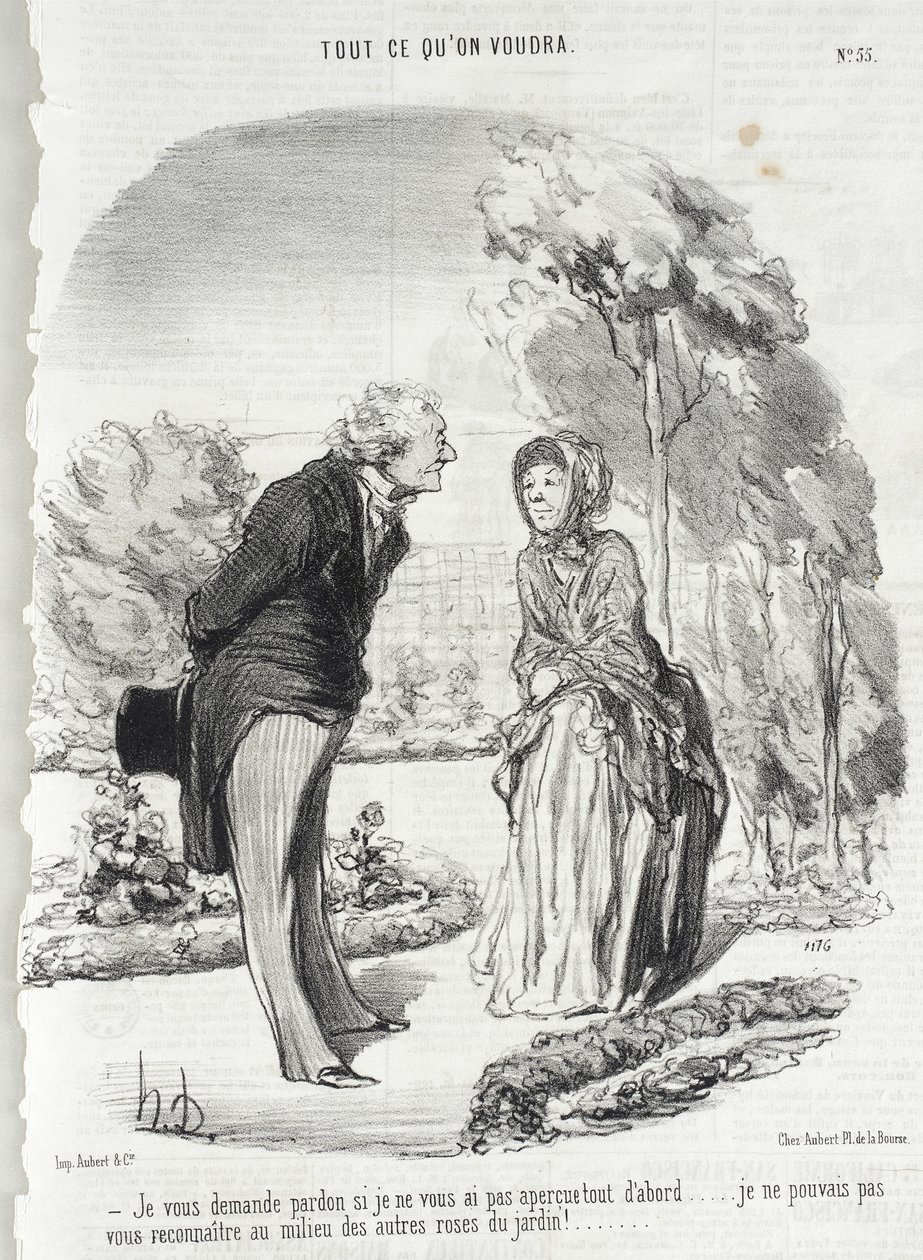 Je vous demande pardon si je ne vous ai pas aperçue... - Honoré Daumier