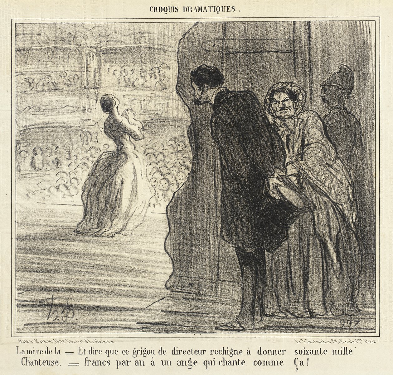 La Mère de la chanteuse - Honoré Daumier