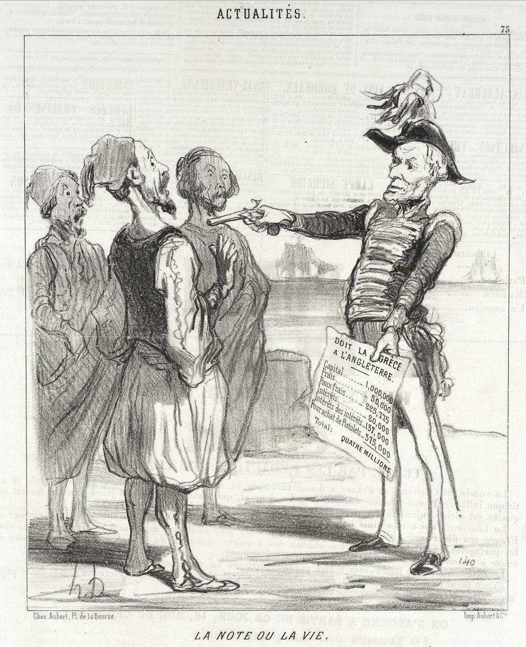 La Note ou la Vie - Honoré Daumier