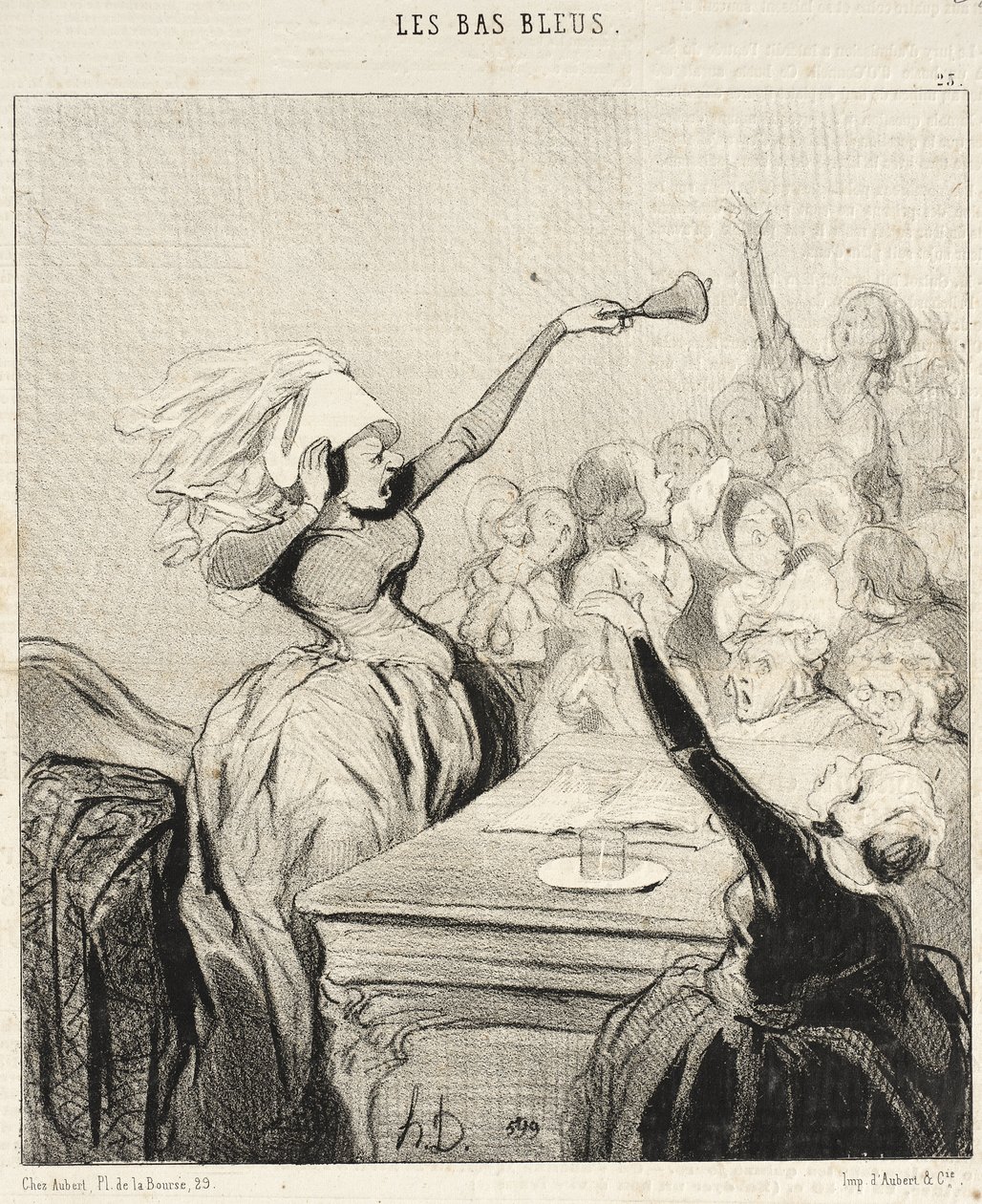 La Présidente criante à tue-tête Mesdames!... - Honoré Daumier