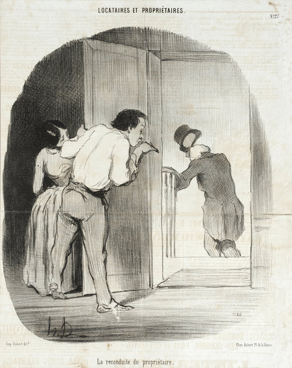 La Reconduite du propriétaire - Honoré Daumier