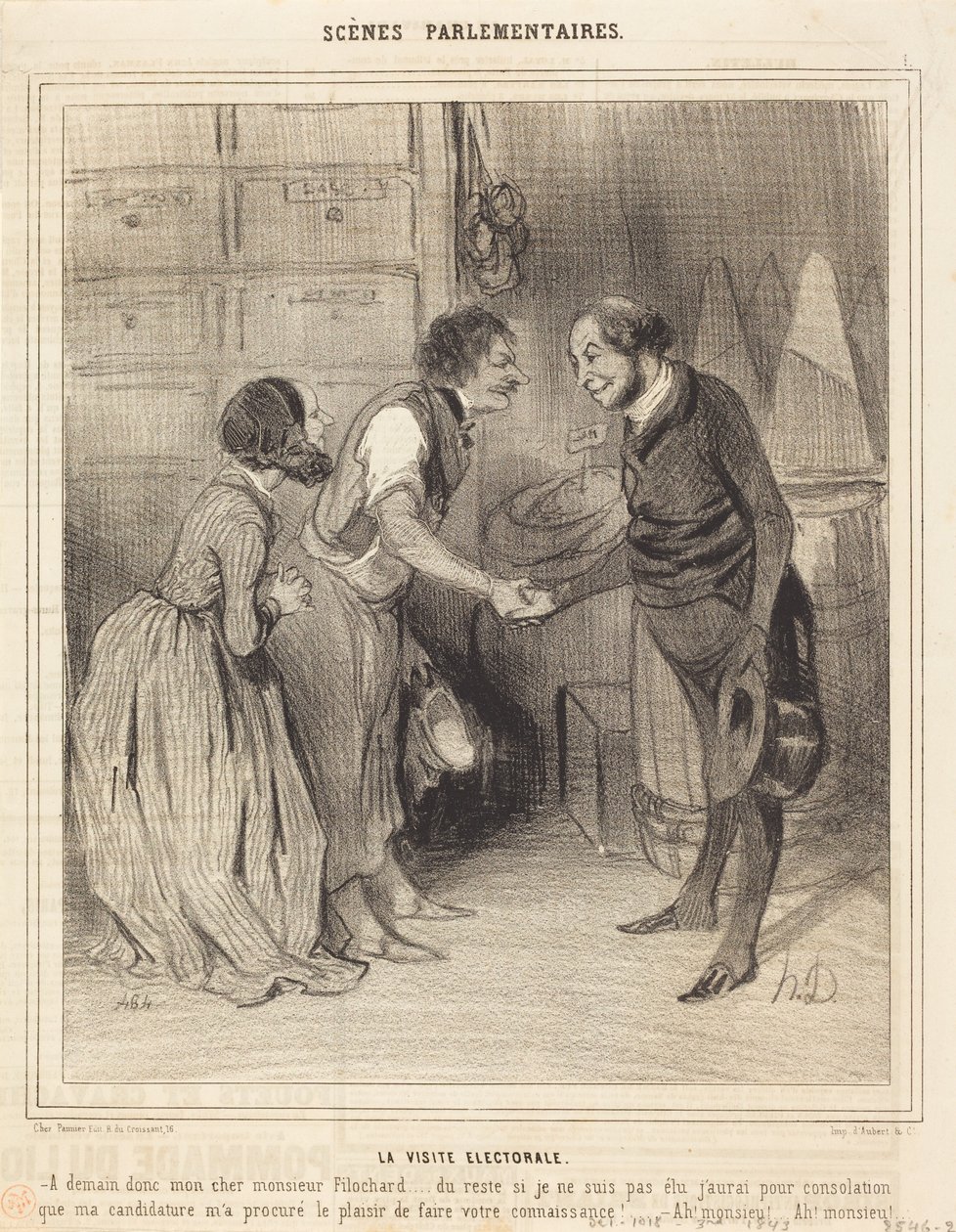 La Visite électorale - Honoré Daumier