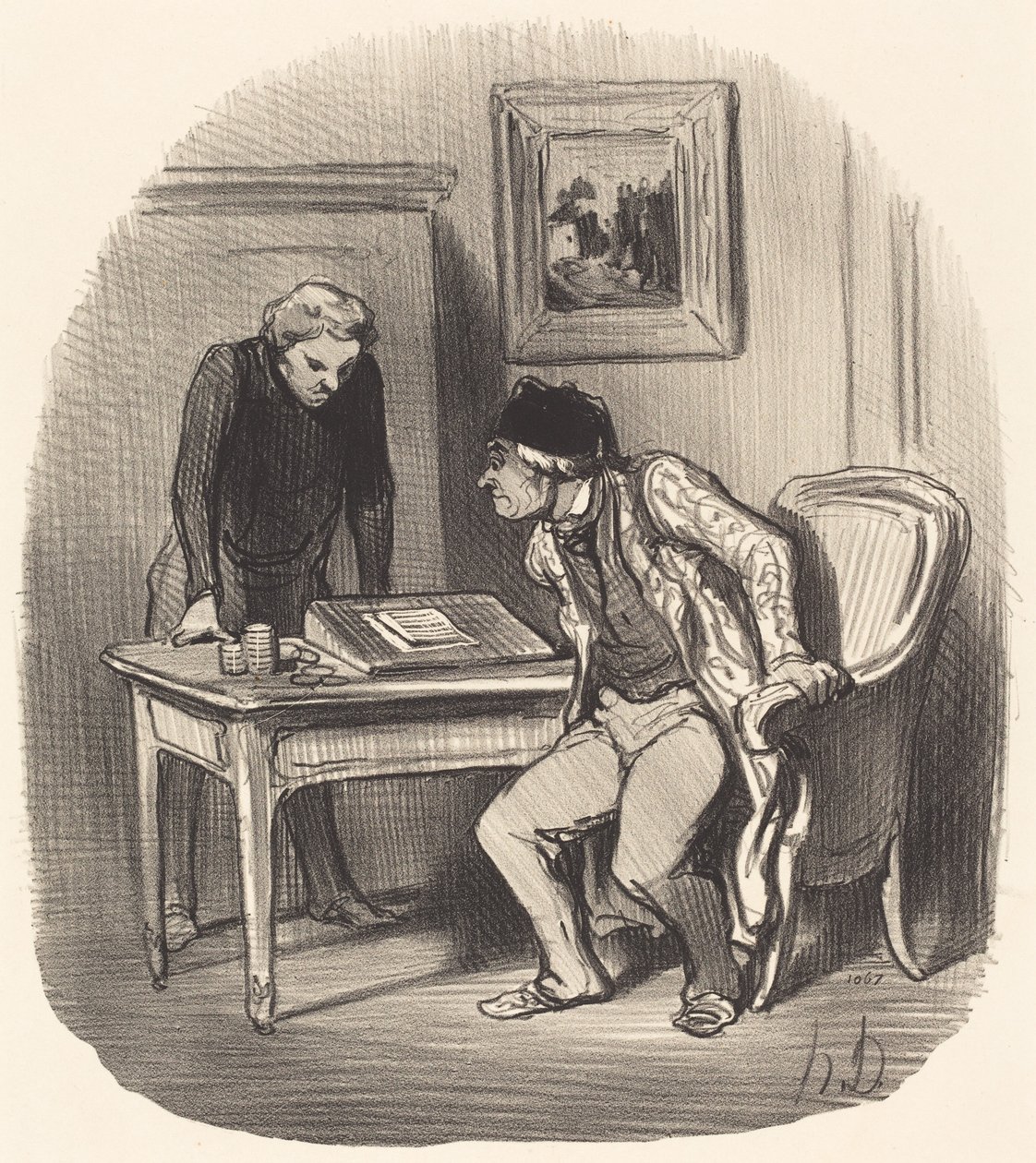 Le Compte est-il bien exact?... - Honoré Daumier