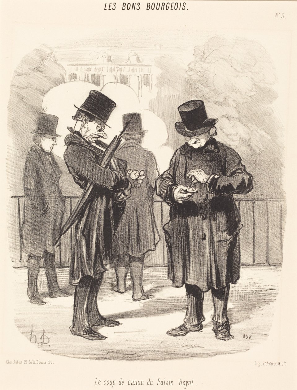 Le Coup de canon du Palais-Royal - Honoré Daumier