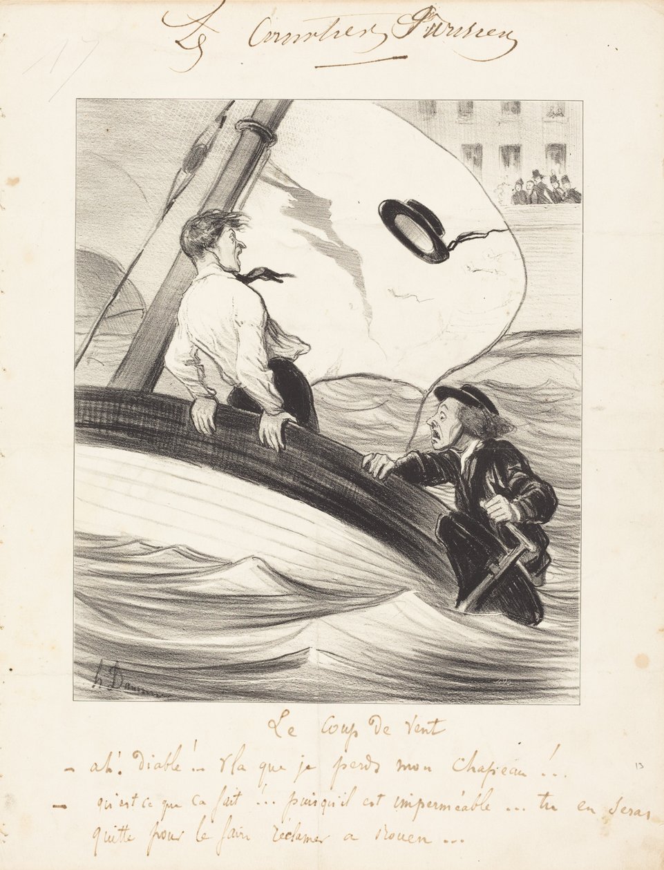 Le Coup de vent - Honoré Daumier