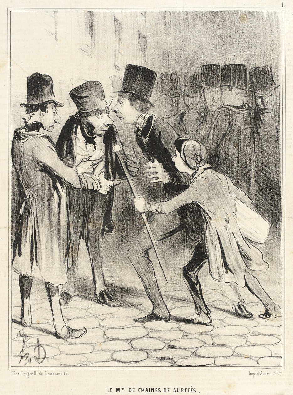 Le marchand de chaînes de sûreté - Honoré Daumier