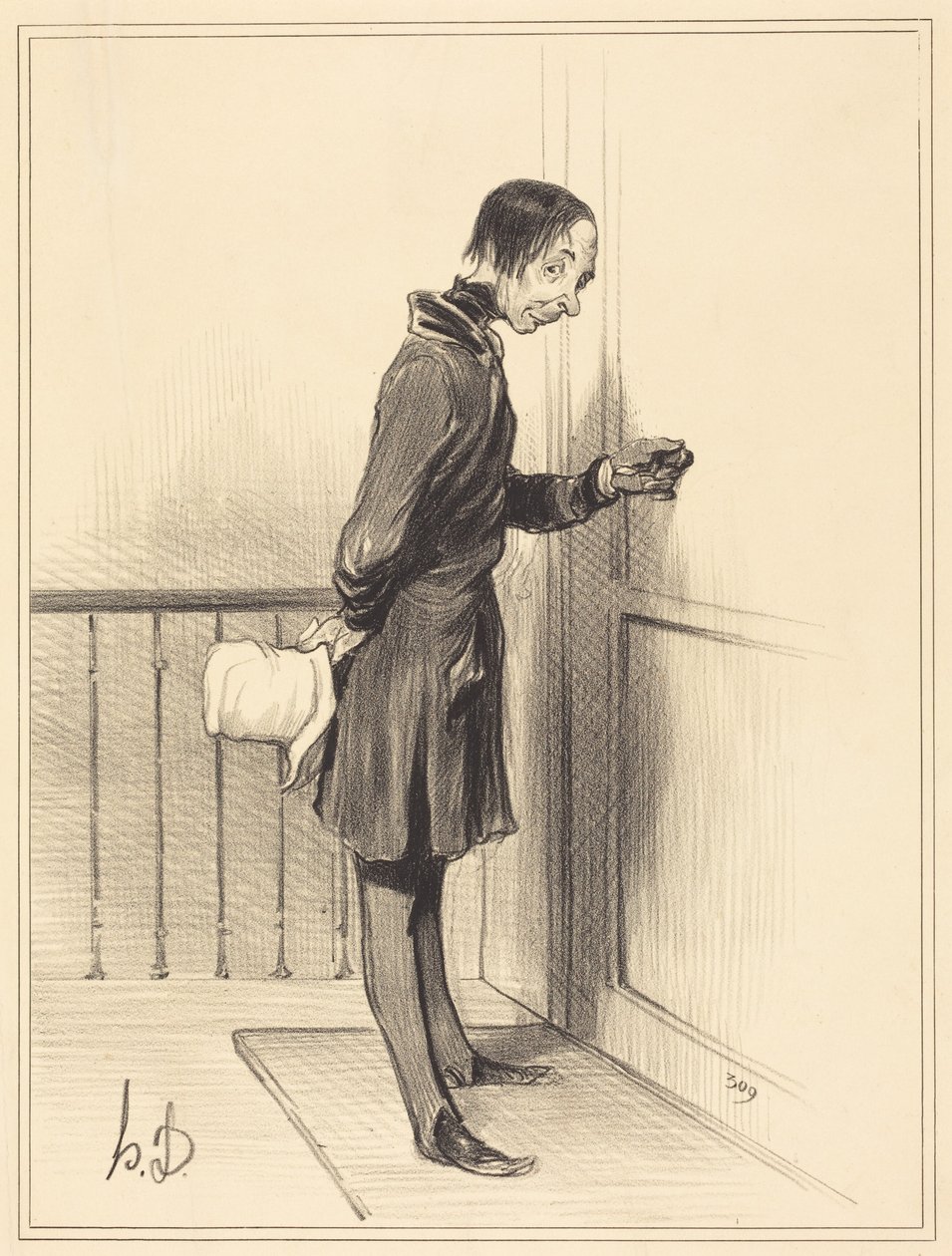 Le Mendiant à domicile - Honoré Daumier