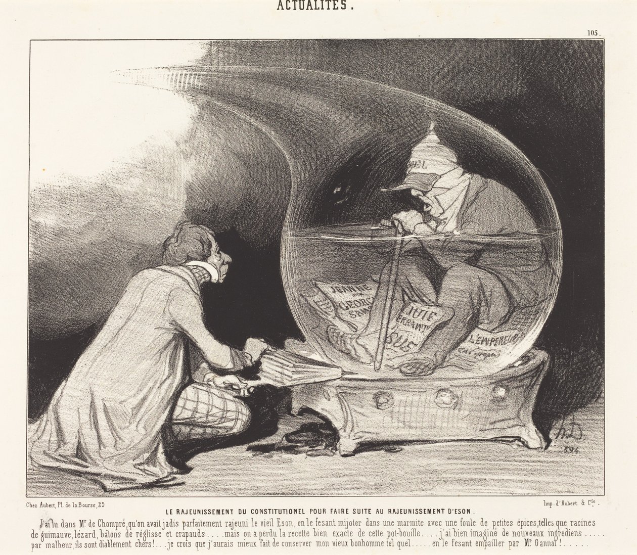 Le Rajeunissement du Constitutionnel - Honoré Daumier