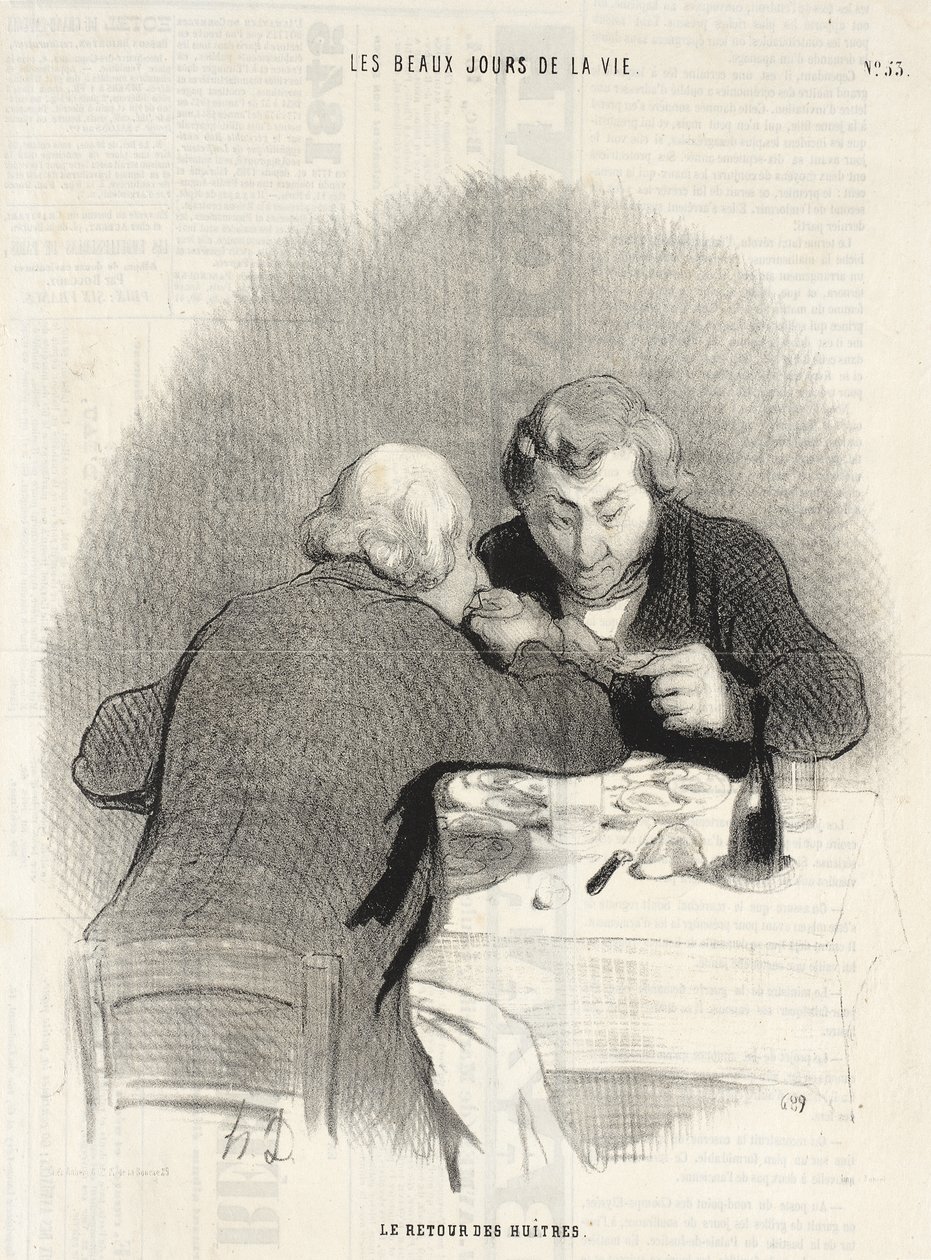 Le Retour des huitres - Honoré Daumier