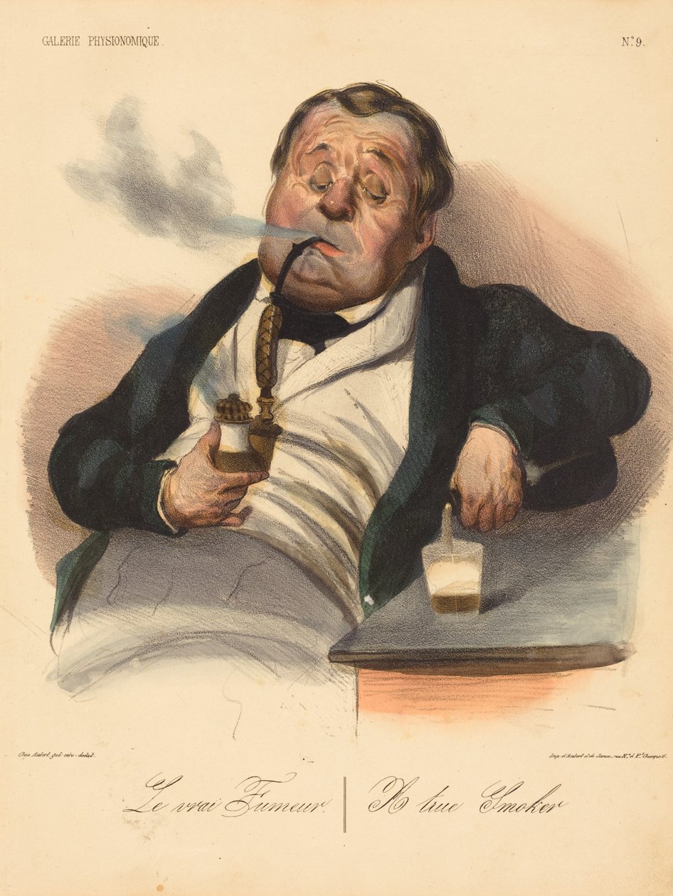 Le vrai Fumeur - Honoré Daumier