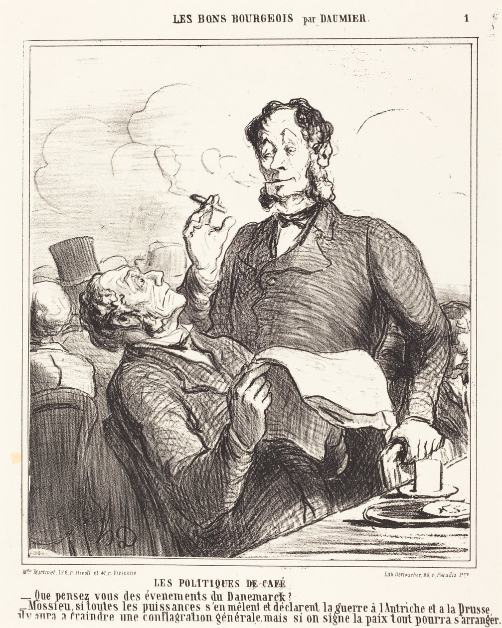 Les Politiques de café - Honoré Daumier