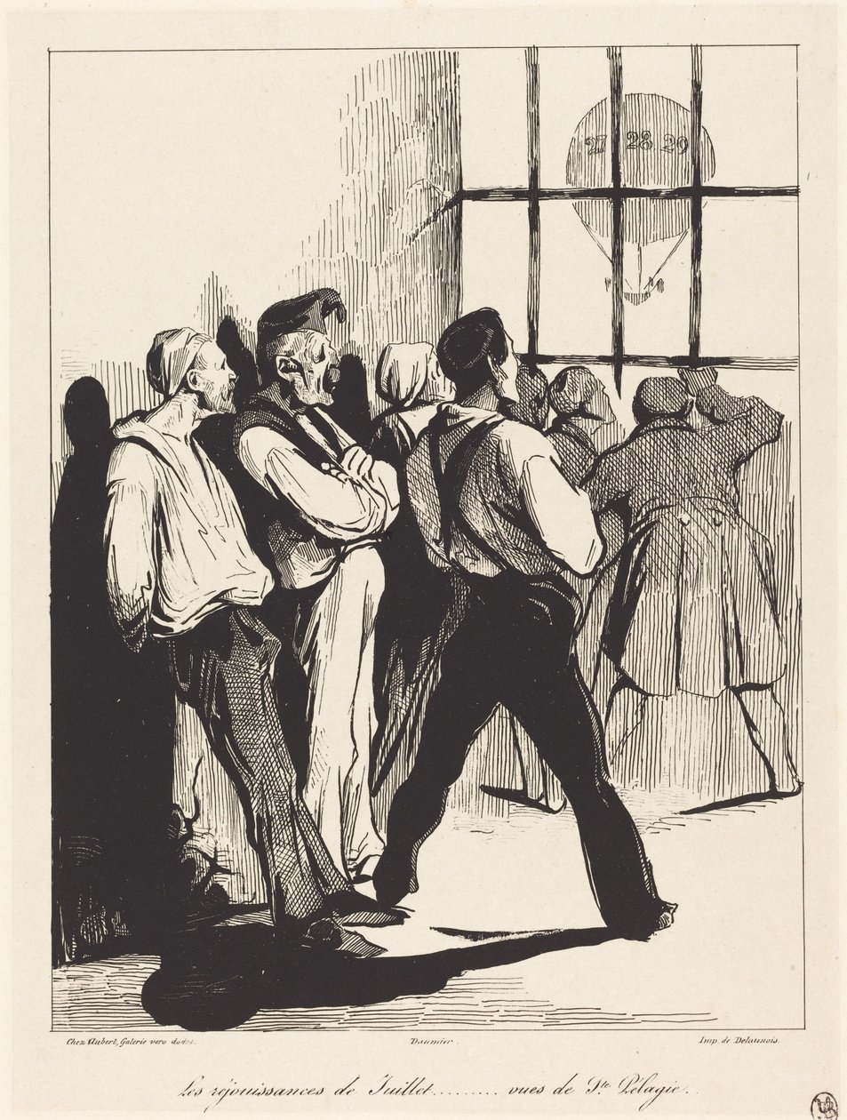 Les réjouissances de Juillet... vues de Ste. Pélagie - Honoré Daumier