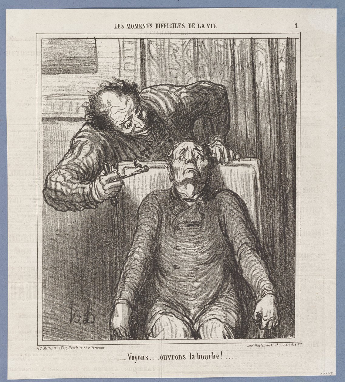 Voyons voir… Ouvre la bouche ! - Honoré Daumier