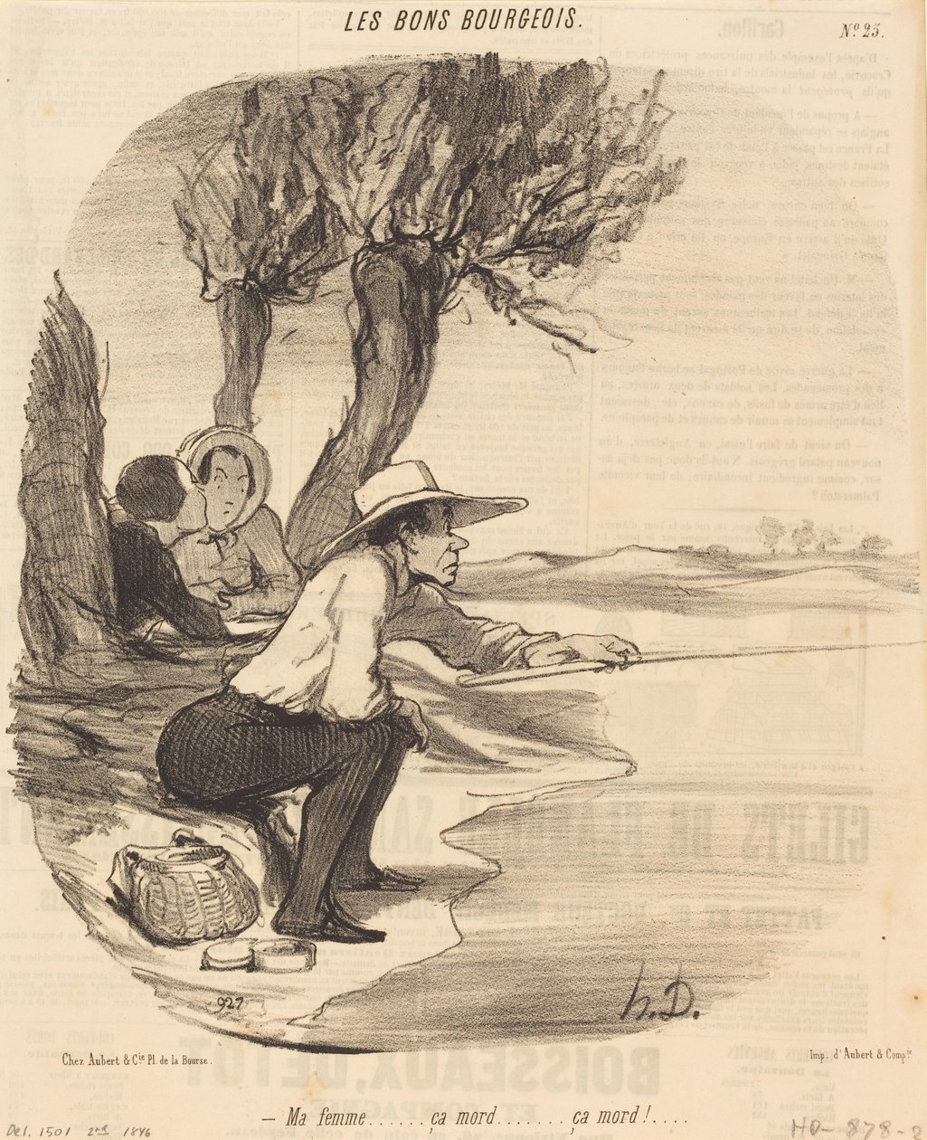 Ma femme... ça mord... ça mord! - Honoré Daumier