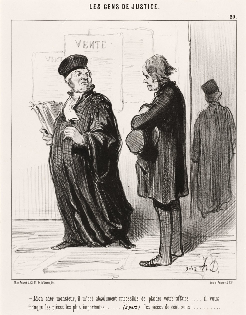 Mon cher monsieur... impossible de plaider votre affaire - Honoré Daumier
