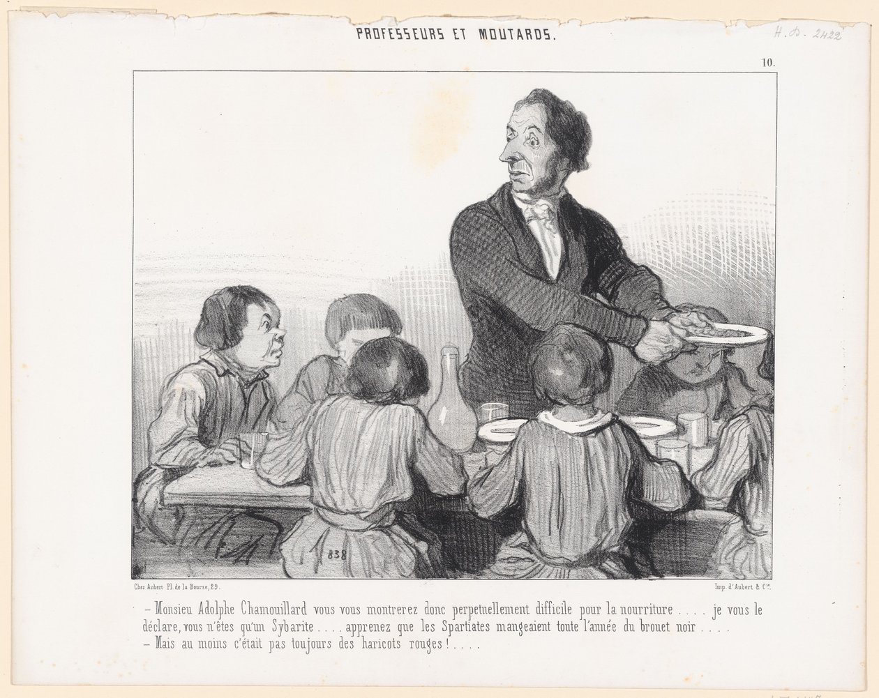 Monsieur Adolphe Chamouillard, vous vous montrerez donc perpétuellement difficile pour la nourriture ... je vous le déclare, vous n
