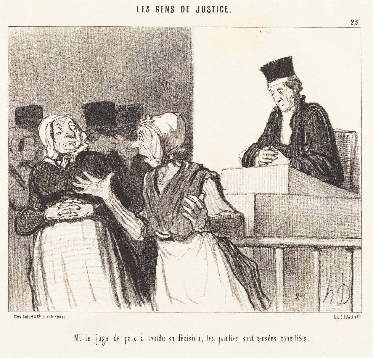 M. le Juge de paix a rendu sa décision... - Honoré Daumier