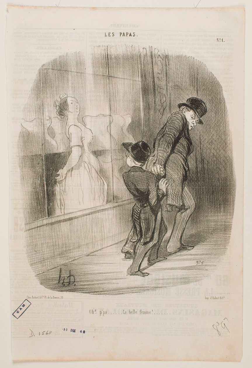 Oh, papa, ... quelle belle femme ! - Honoré Daumier
