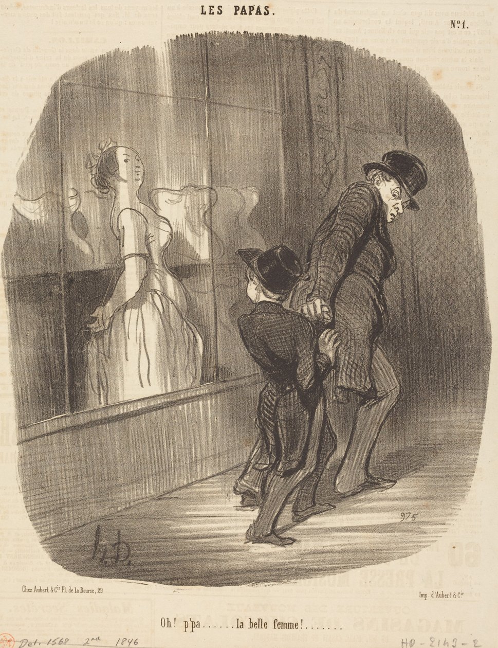 Oh ! Papa... la belle femme ! - Honoré Daumier