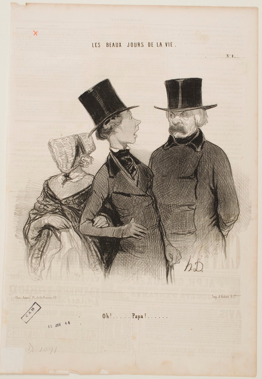 Oups... Papa !... - Honoré Daumier