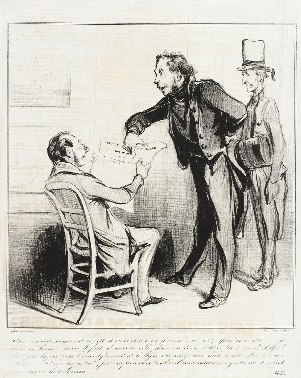 Oui, Monsieur, moyennant un petit abonnement - Honoré Daumier