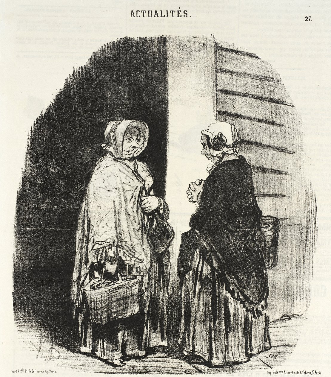 Oui, madame Chaboulard... vingt-quatre épiciers... - Honoré Daumier
