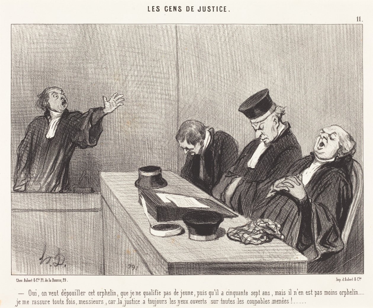 Oui, on veut dépouiller cet orphelin... - Honoré Daumier