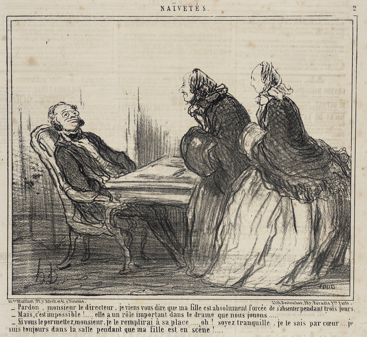 Pardon, monsieur le directeur... - Honoré Daumier