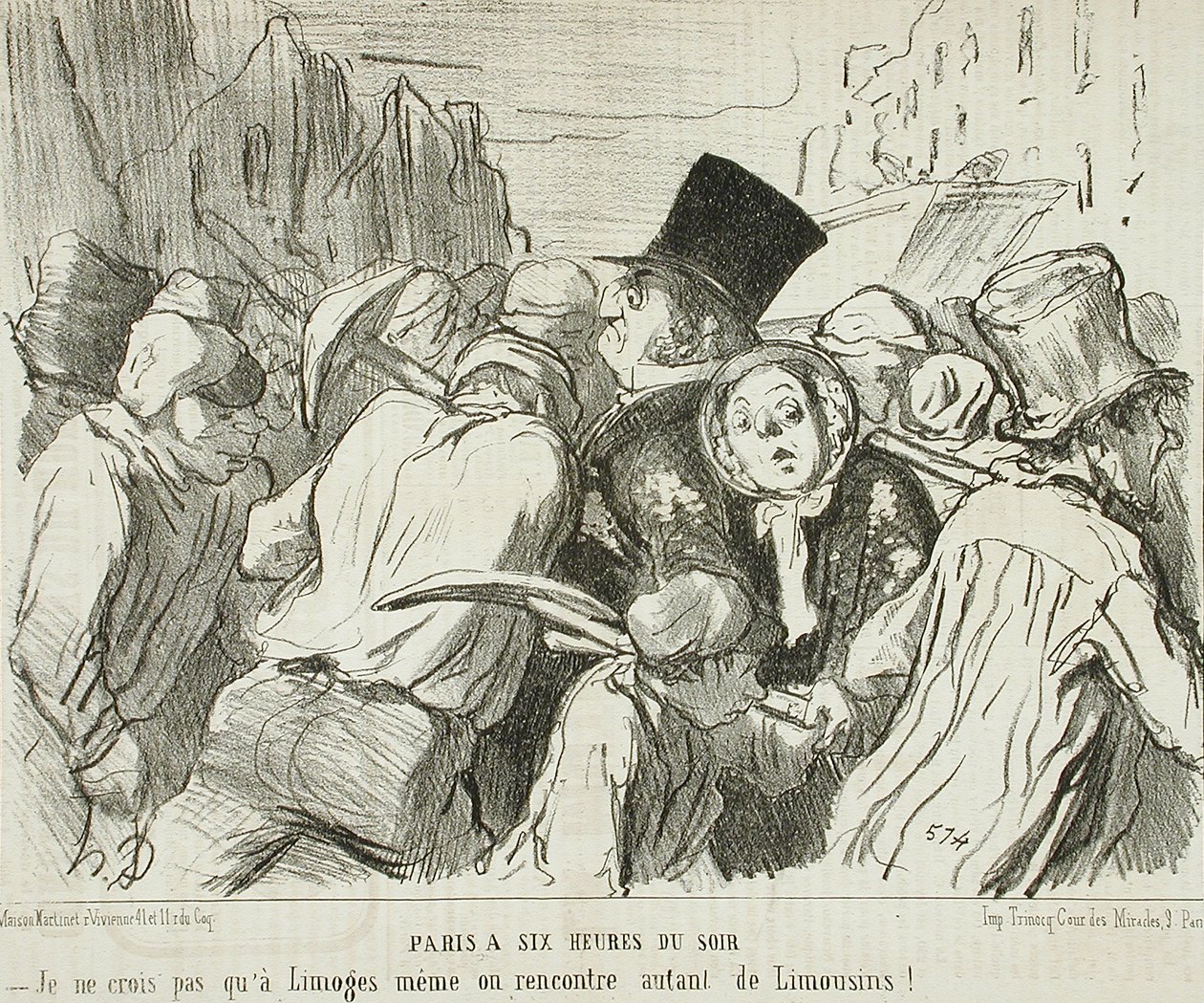 Paris à six heures du soir - Honoré Daumier