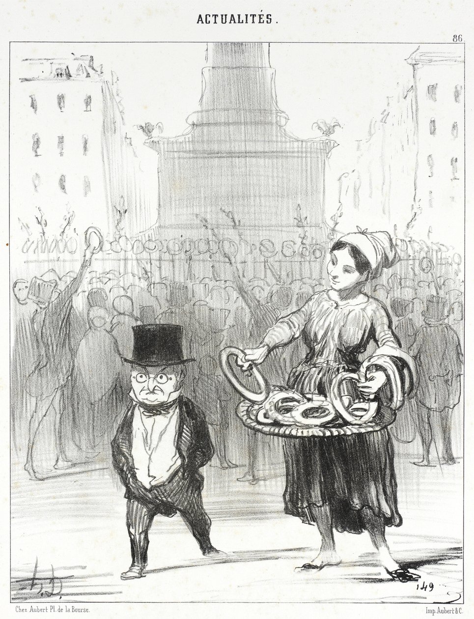 Place de la Bastille - Honoré Daumier