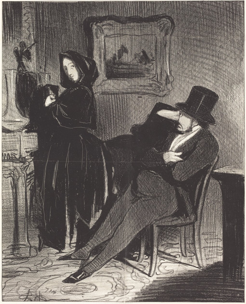 Plus souvent que je te conduirai... au bal... - Honoré Daumier