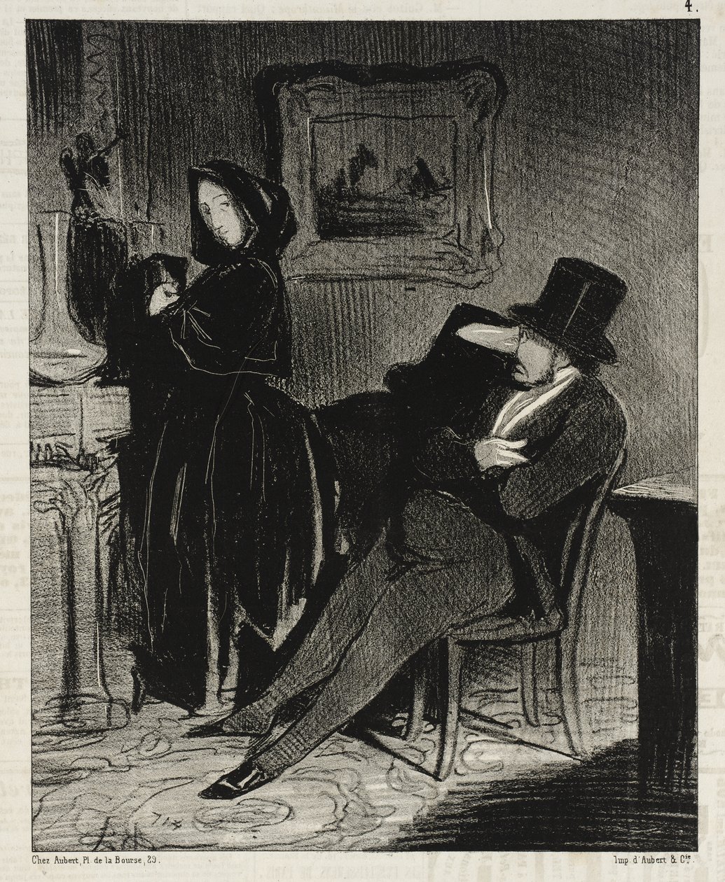 Plus souvent que je te conduirai... au bal... - Honoré Daumier
