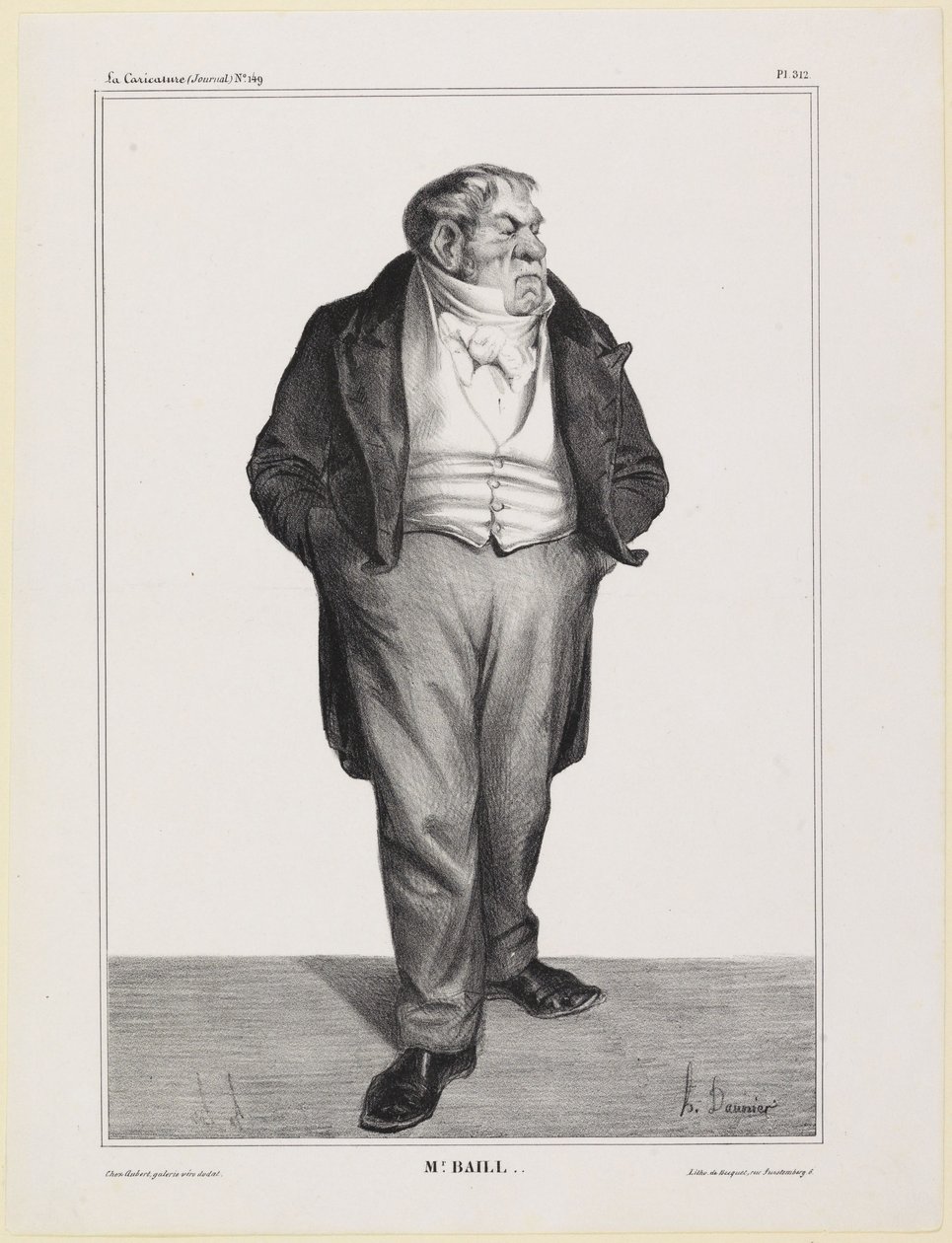 Portrait M. Baillot - Honoré Daumier