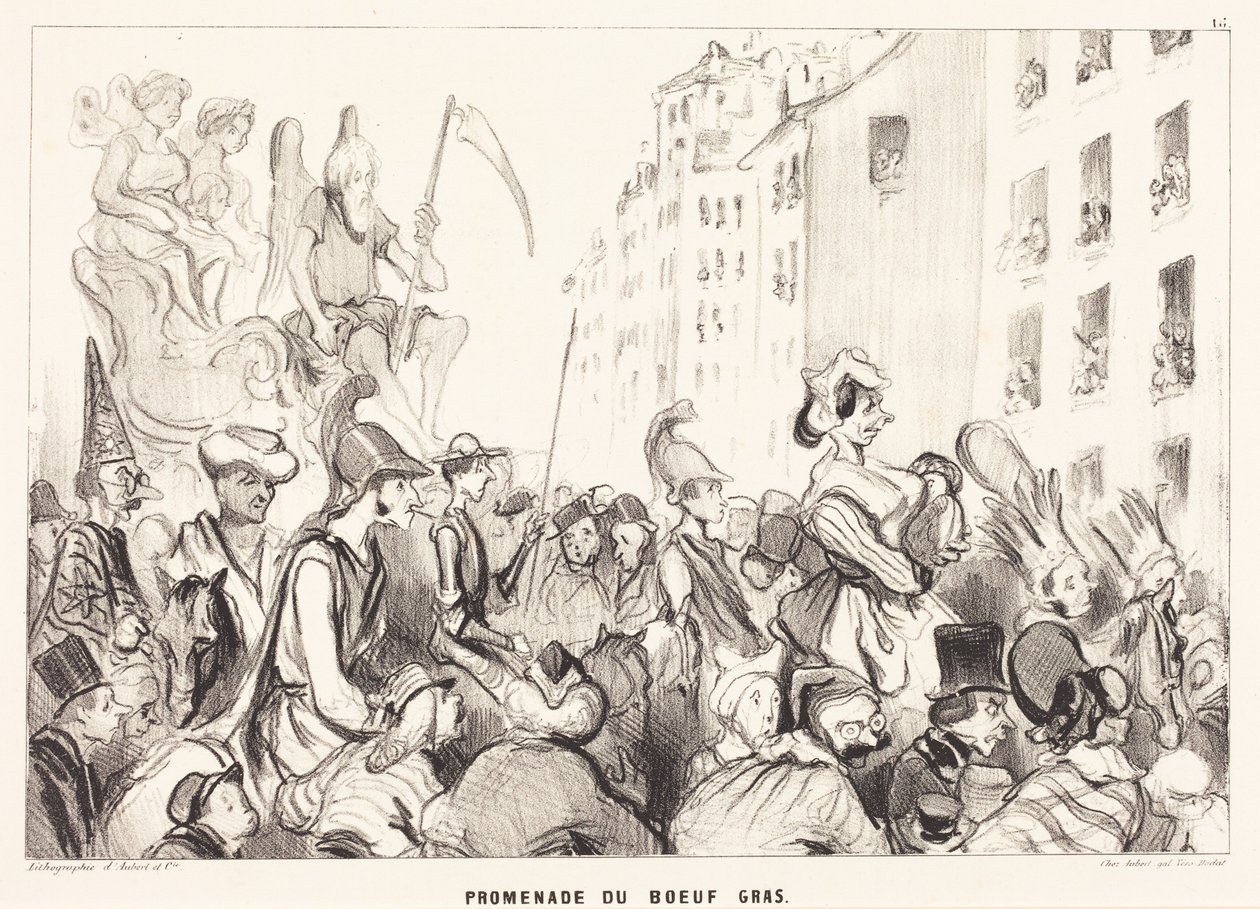 Promenade du Boeuf gras - Honoré Daumier