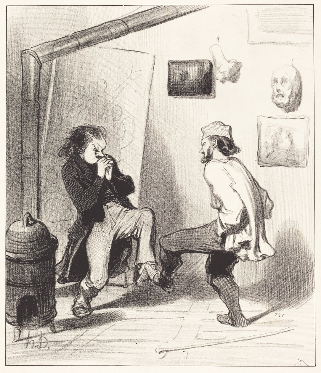 Quand on a brûlé son dernier chevalet! - Honoré Daumier