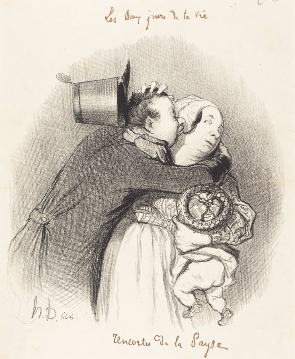 Rencontre à la campagne - Honoré Daumier