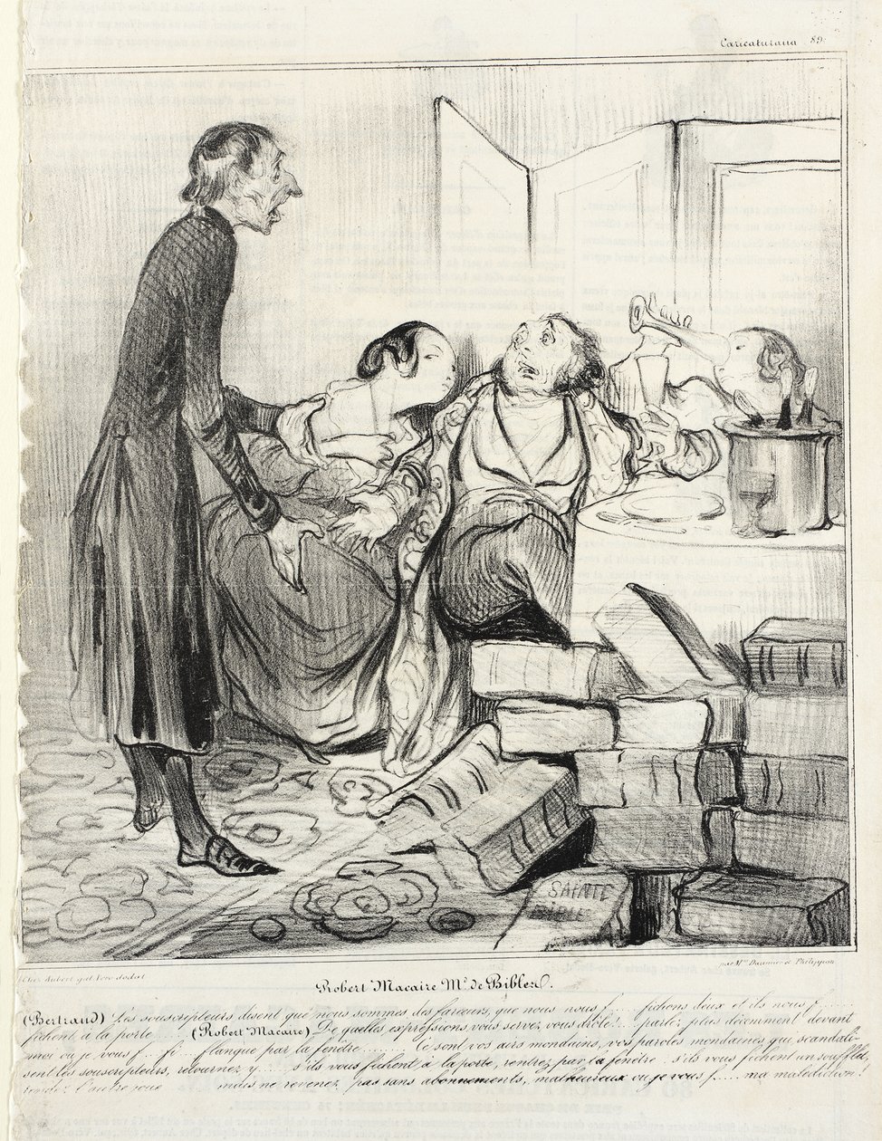 Robert Macaire, marchand de Bibles - Honoré Daumier