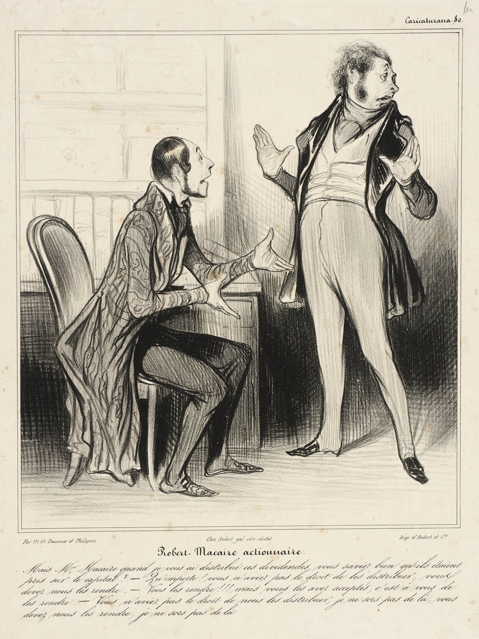 Robert Macaire actionnaire - Honoré Daumier