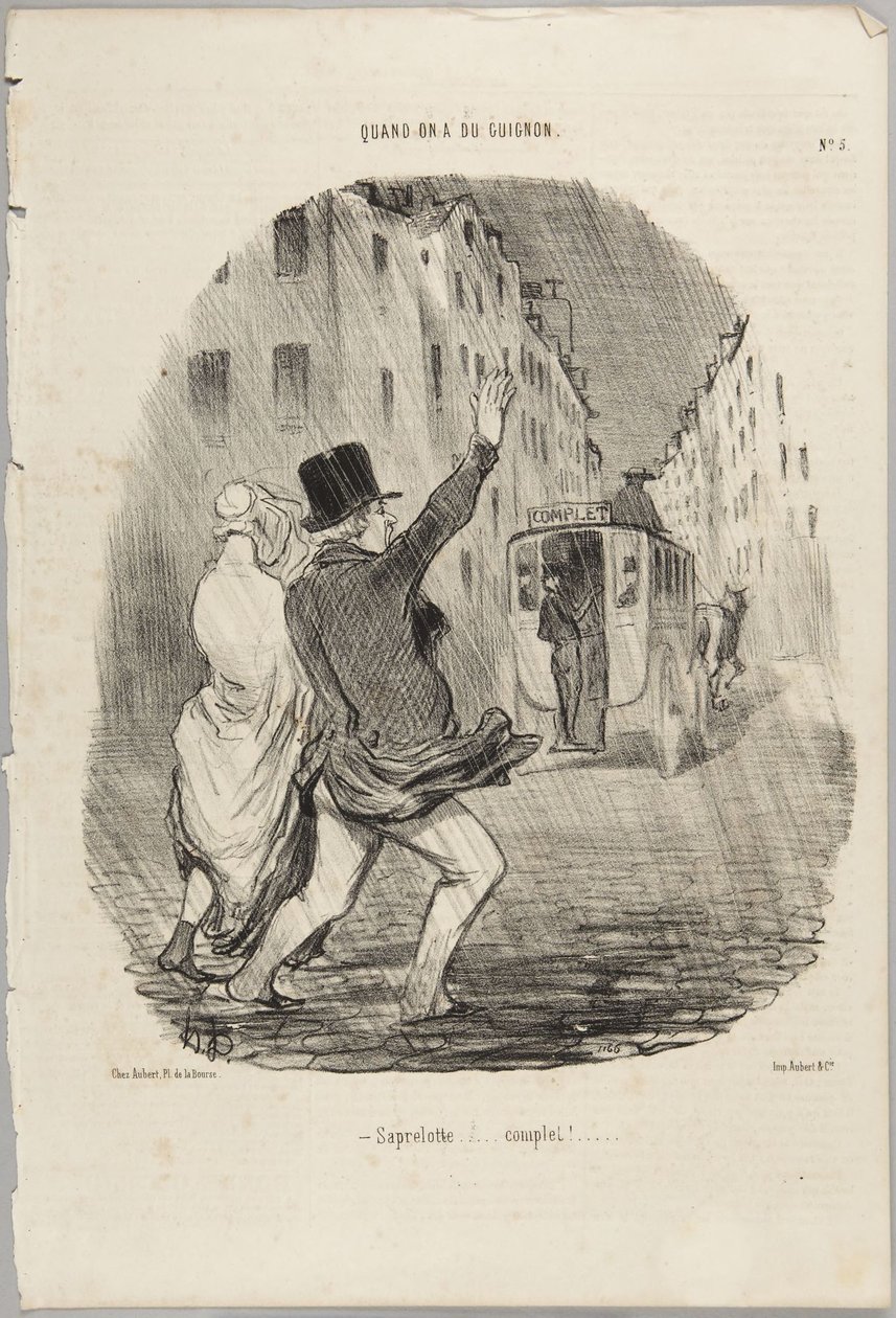 Saprelotte… complet !, numéro 5 de la série « Quand on a du Guignon » du Charivari - Honoré Daumier