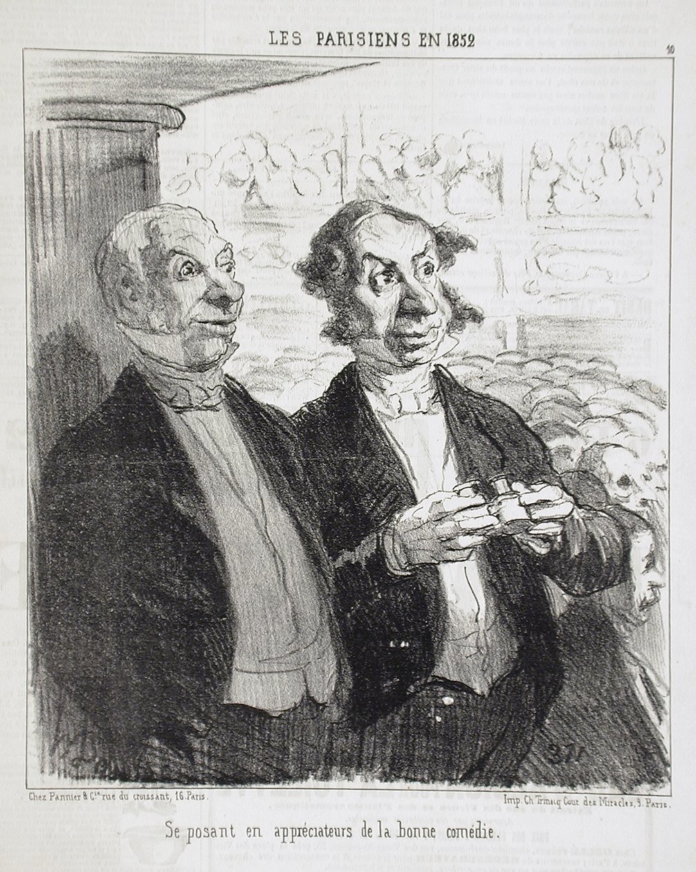 Se posant en appréciateurs... - Honoré Daumier
