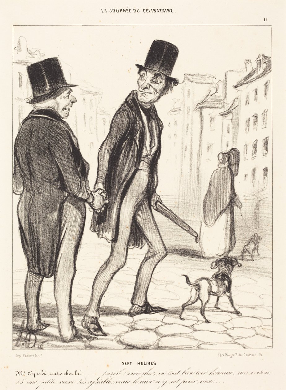 Sept heures - Honoré Daumier