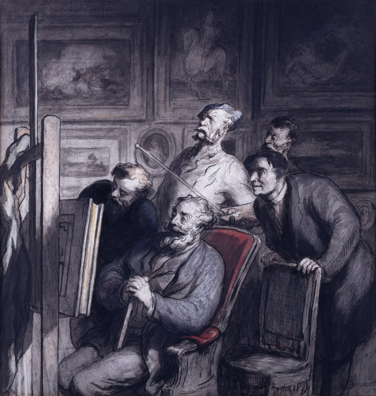 Les amateurs - Honoré Daumier