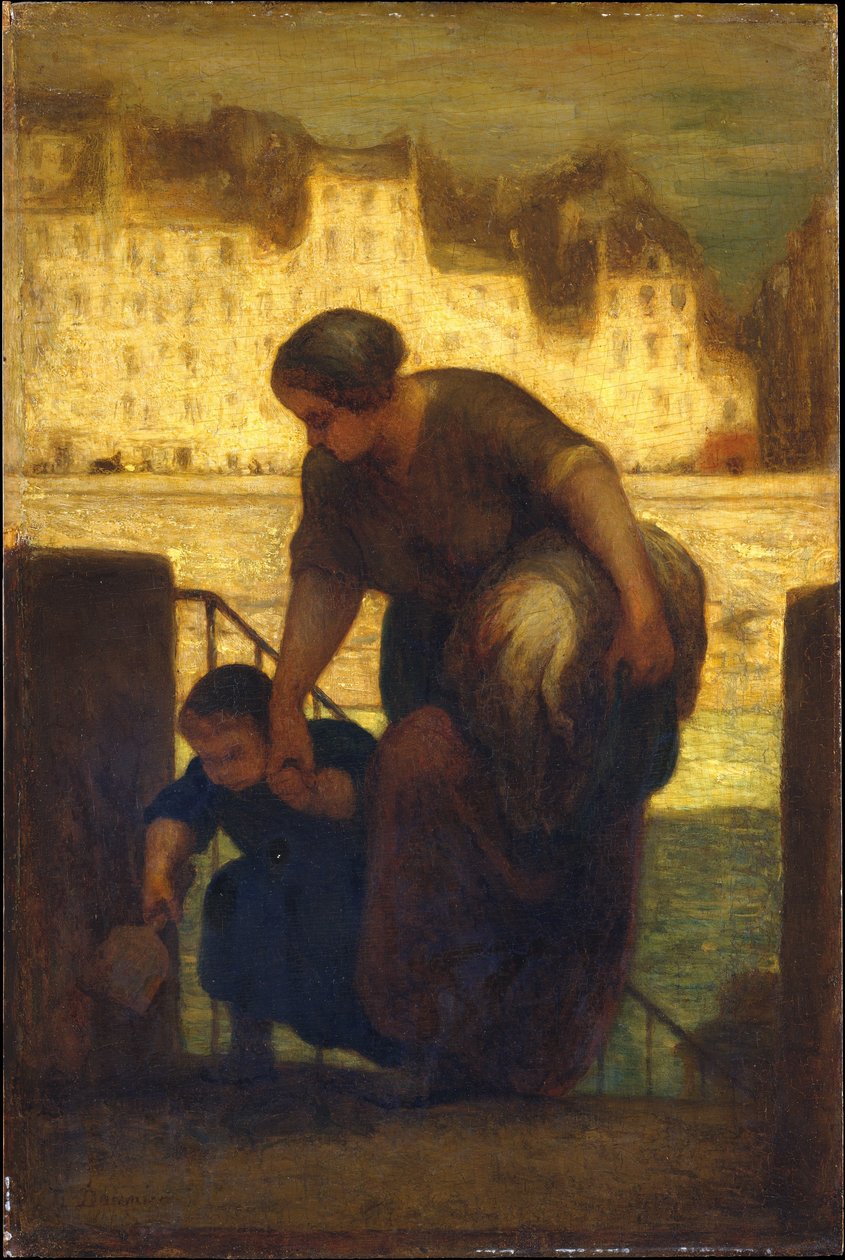 La Blanchisseuse - Honoré Daumier