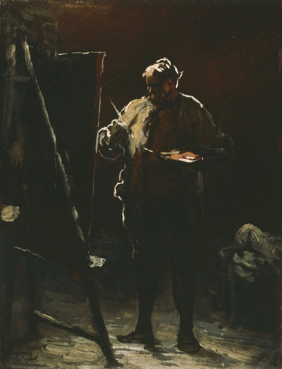 Le peintre devant son chevalet - Honoré Daumier