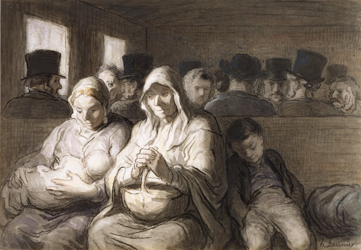 Le wagon de troisième classe - Honoré Daumier